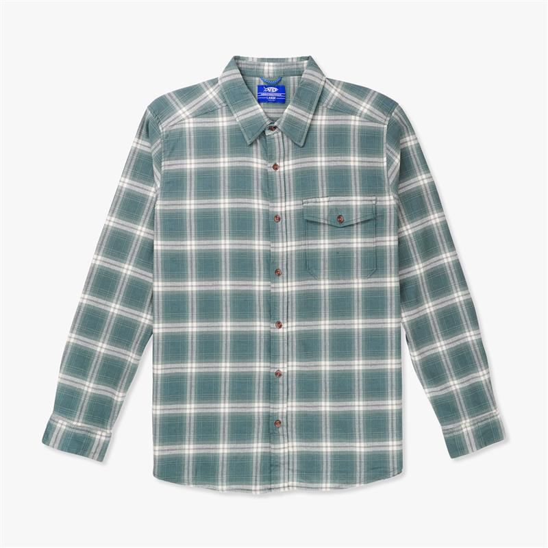 AFTCO Lager LS Flannel Shirt Redwood Burl
