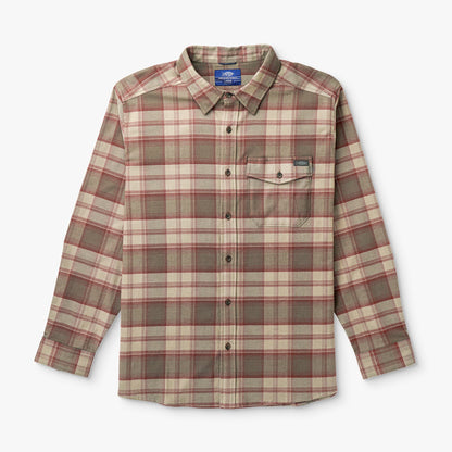 AFTCO Lager LS Flannel Shirt Redwood Burl