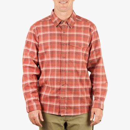 AFTCO Lager LS Flannel Shirt Redwood Burl