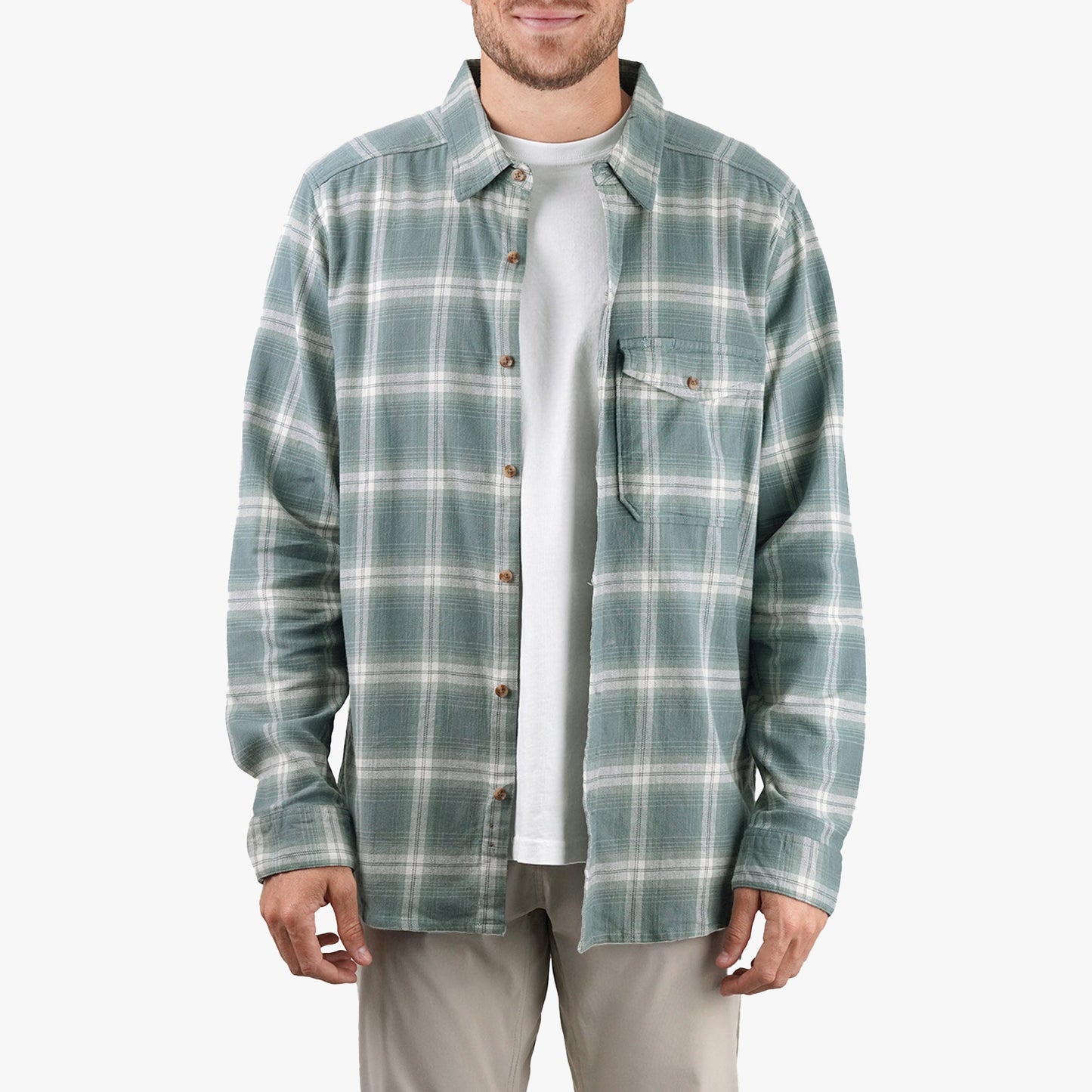 AFTCO Lager LS Flannel Shirt Redwood Burl