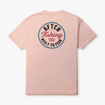 AFTCO Noon Short Sleeve Fishing T-Shirt Dusty Rose Heather