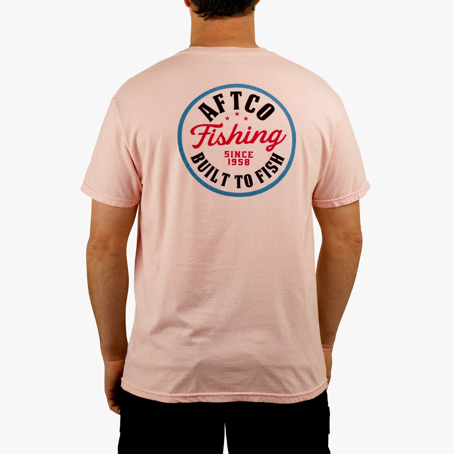 AFTCO Noon Short Sleeve Fishing T-Shirt Dusty Rose Heather