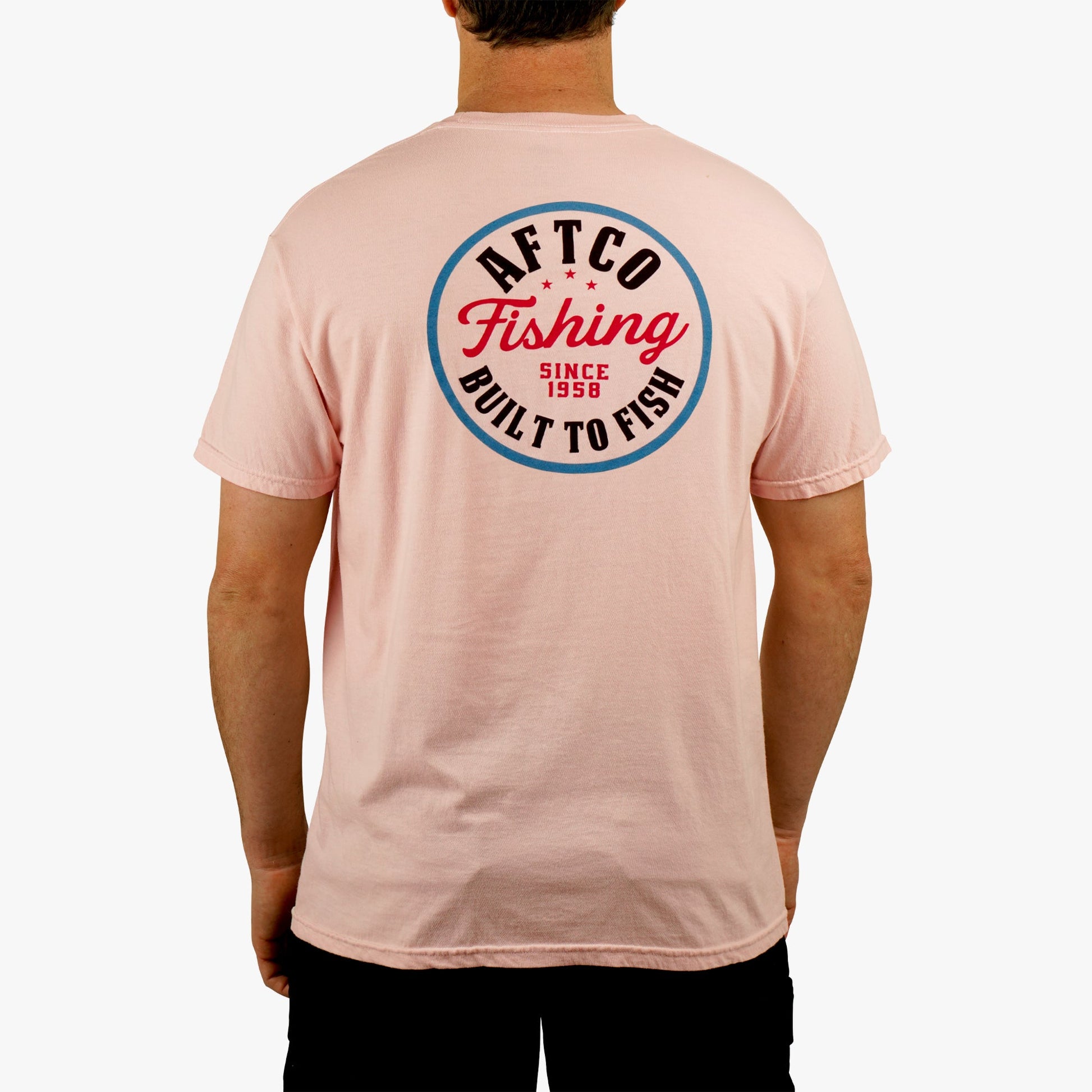 AFTCO Noon Short Sleeve Fishing T-Shirt Dusty Rose Heather