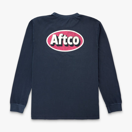 AFTCO Stack Long Sleeve Fishing T-Shirt Navy