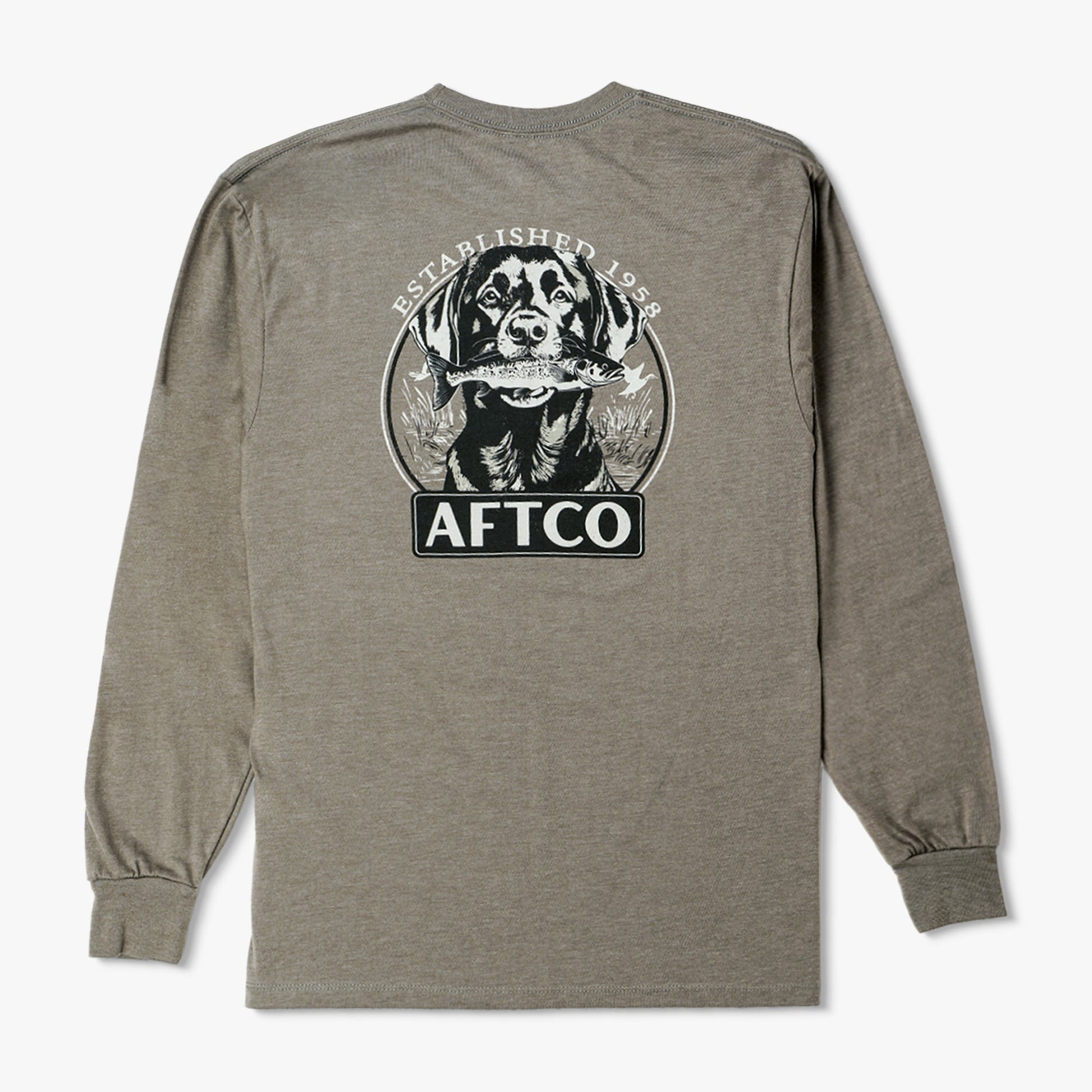 AFTCO On The Road Long Sleeve Men's Fishing Shirt Bungee Cord Heather