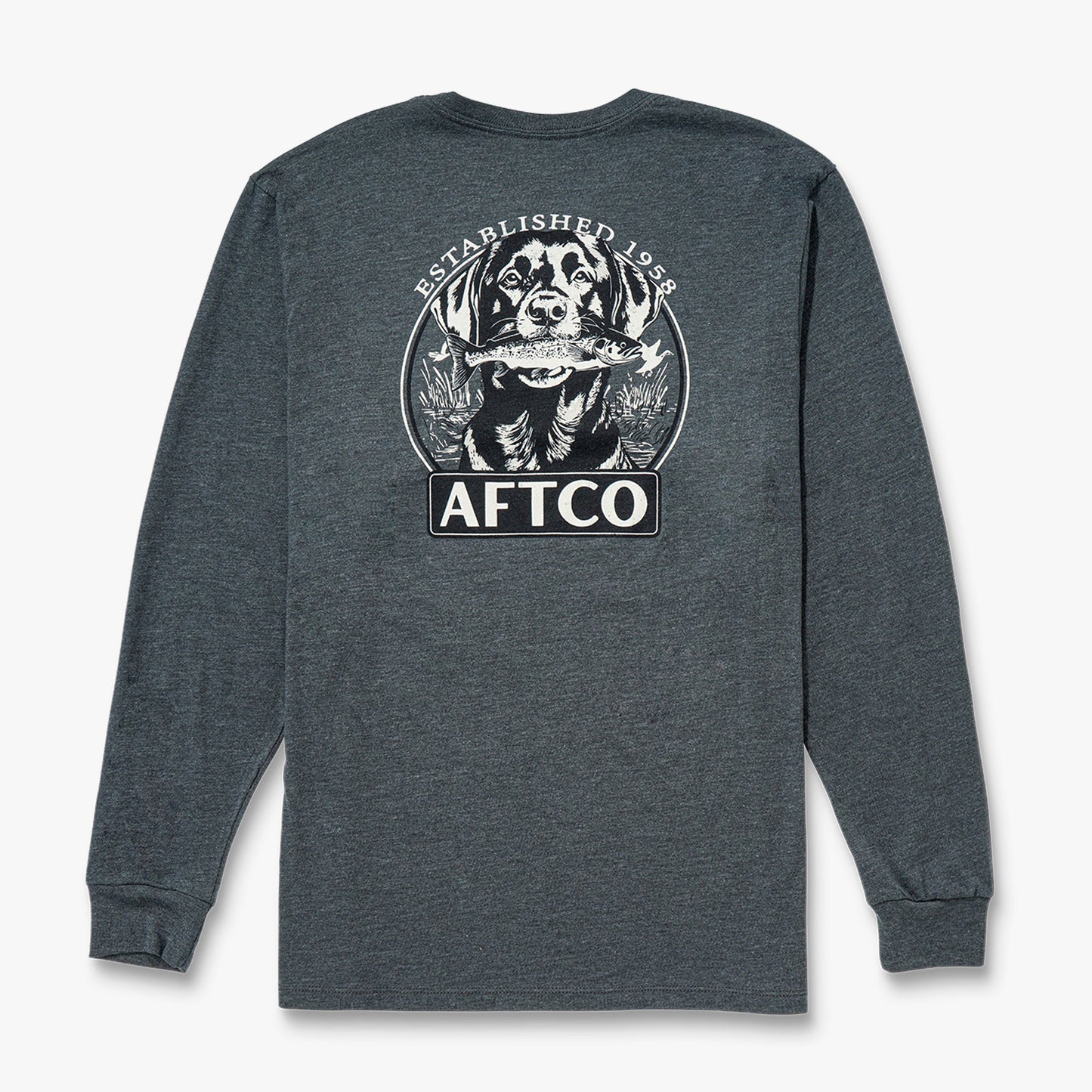 AFTCO On The Road Long Sleeve Men's Fishing Shirt Bungee Cord Heather