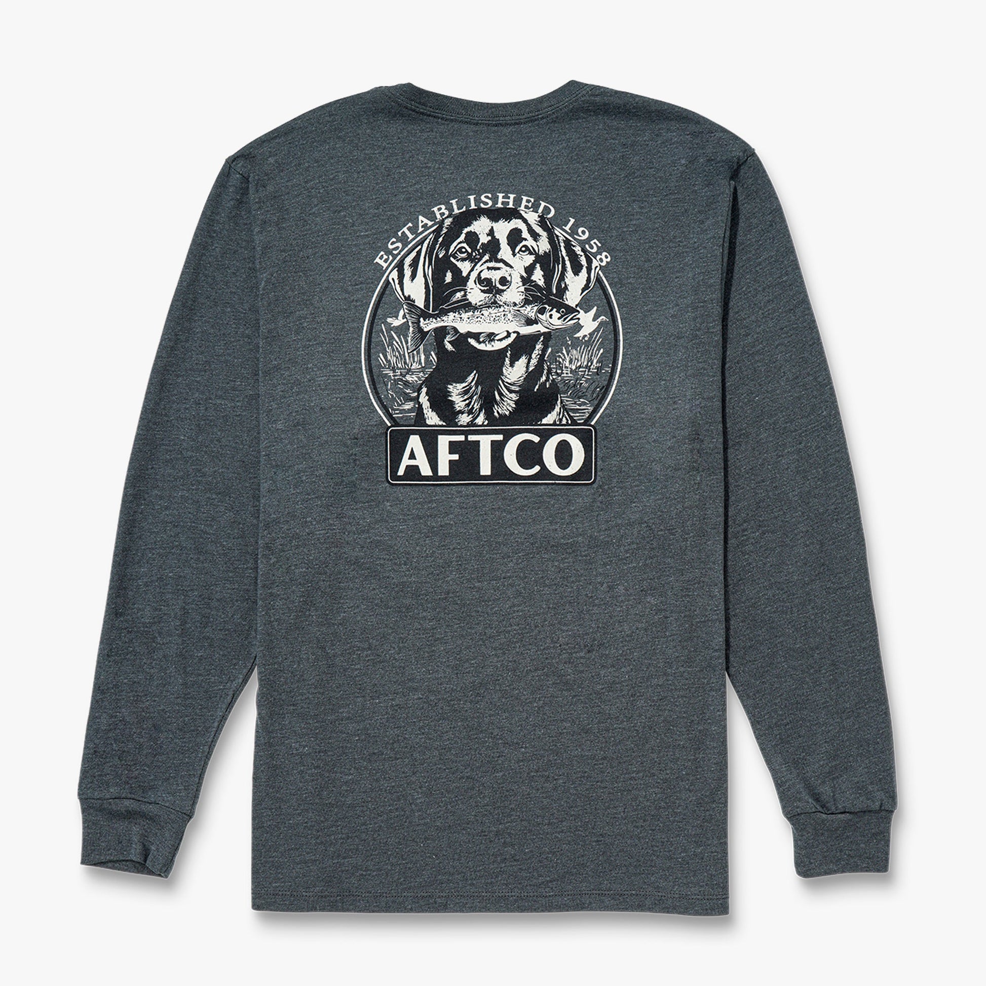 AFTCO On The Road Long Sleeve Men's Fishing Shirt Bungee Cord Heather