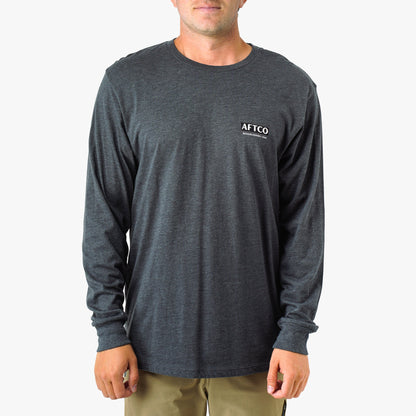 AFTCO On The Road Long Sleeve Men's Fishing Shirt Bungee Cord Heather