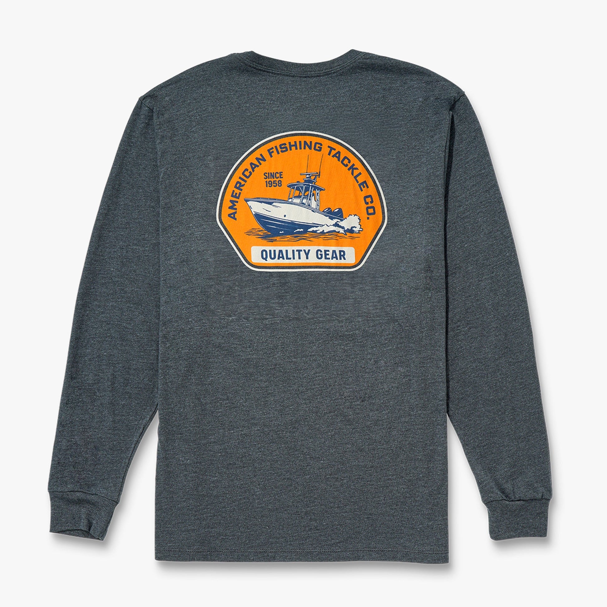 AFTCO Blue Skies Long Sleeve Men's Fishing Shirt Charcoal Heather