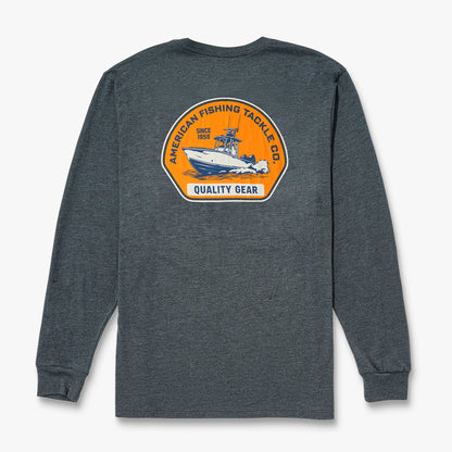 AFTCO Blue Skies Long Sleeve Men's Fishing Shirt Charcoal Heather