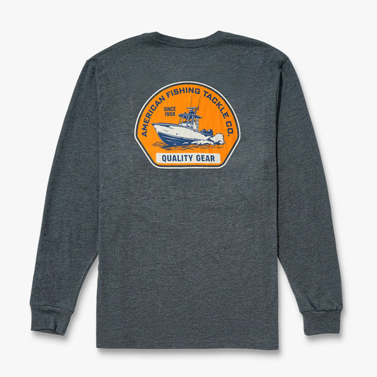 AFTCO Blue Skies Long Sleeve Men's Fishing Shirt Charcoal Heather