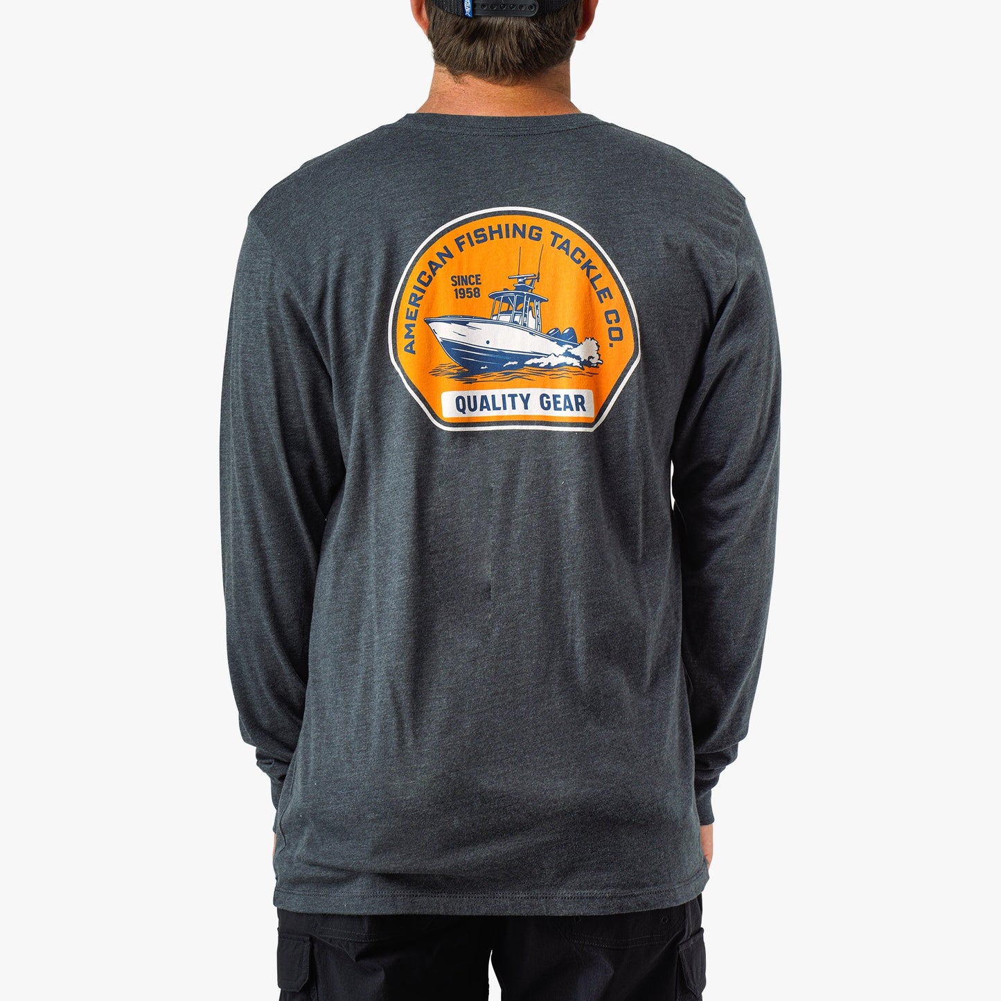 AFTCO Blue Skies Long Sleeve Men's Fishing Shirt Charcoal Heather