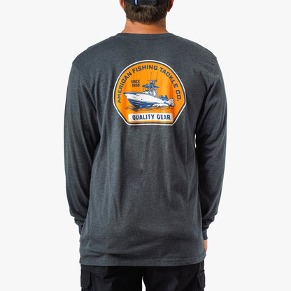 AFTCO Blue Skies Long Sleeve Men's Fishing Shirt Charcoal Heather