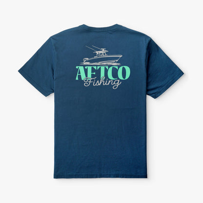 AFTCO Dreamer SS Boat T-Shirt Naval