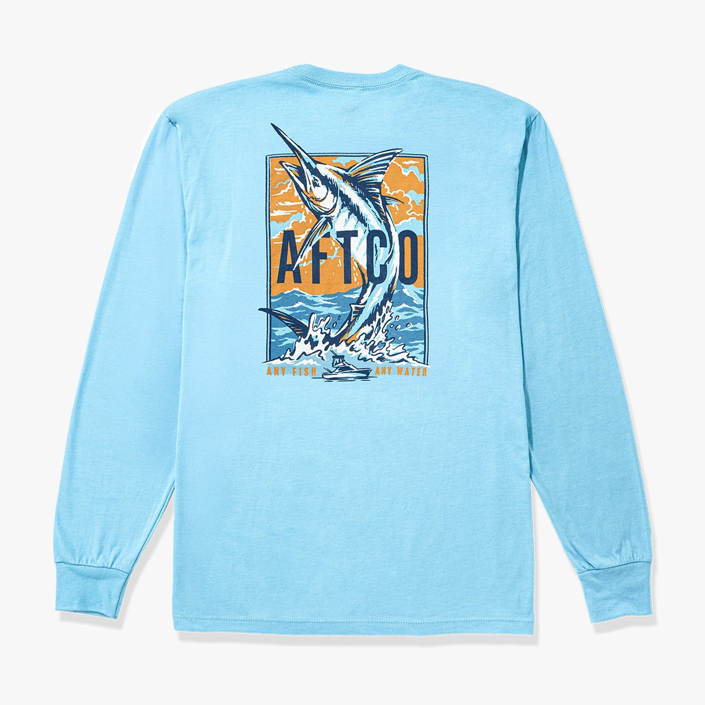 AFTCO Wander Long Sleeve Fishing Shirt Bungee Cord Heather
