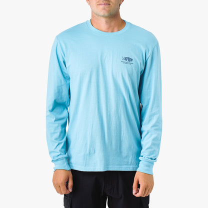 AFTCO Wander Long Sleeve Fishing Shirt Bungee Cord Heather