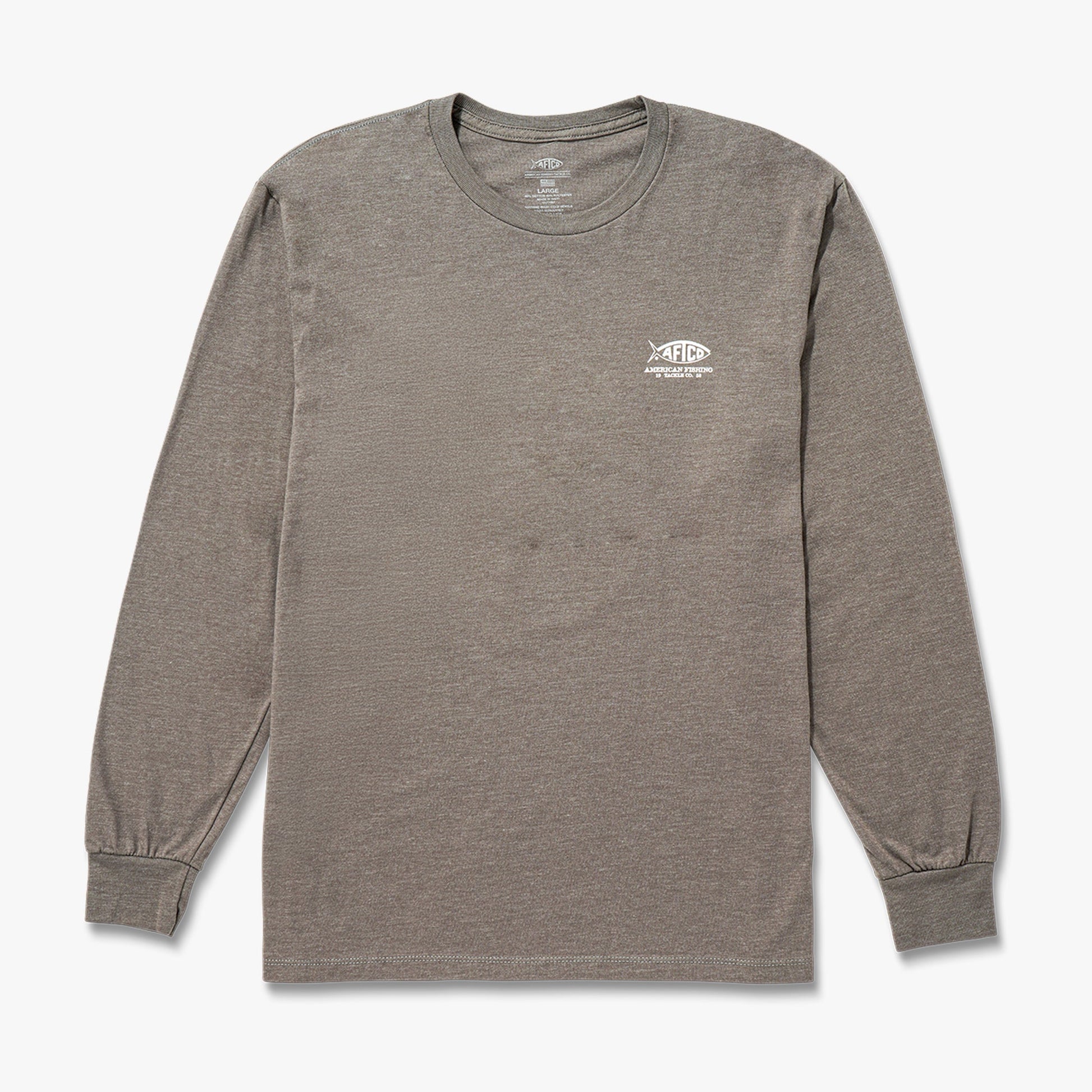 AFTCO Wander Long Sleeve Fishing Shirt Bungee Cord Heather