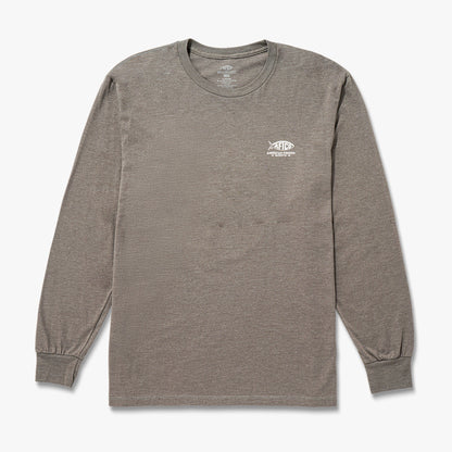 AFTCO Wander Long Sleeve Fishing Shirt Bungee Cord Heather