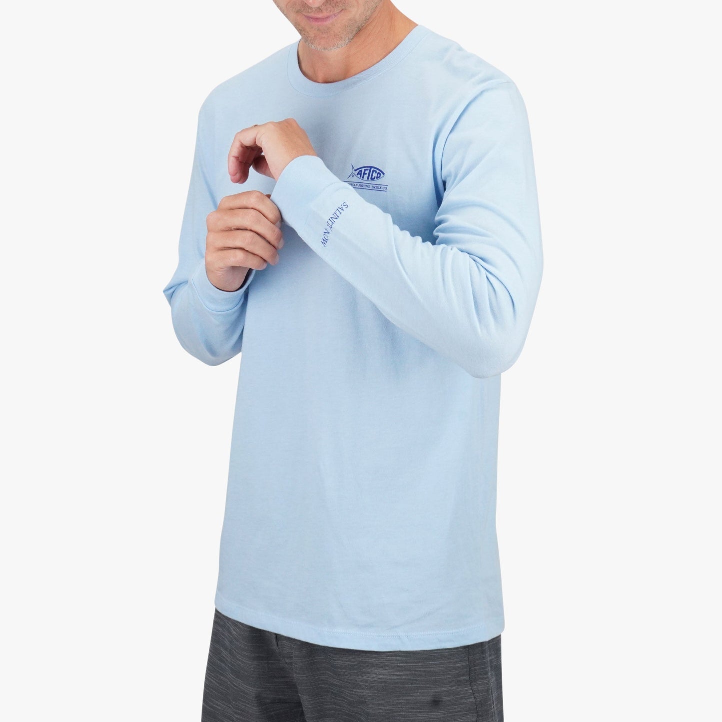 AFTCO CCA LS T-Shirt Bluesteel Heather