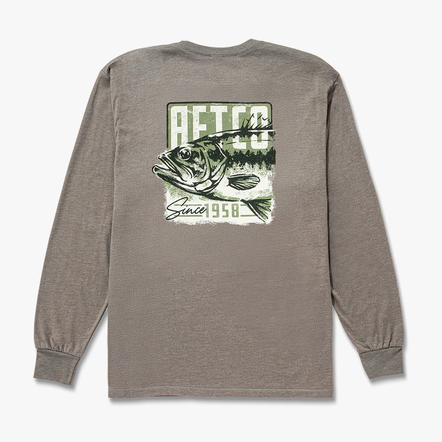 AFTCO Gamble Long Sleeve Men's Fishing T-Shirt Bungee Cord Heather