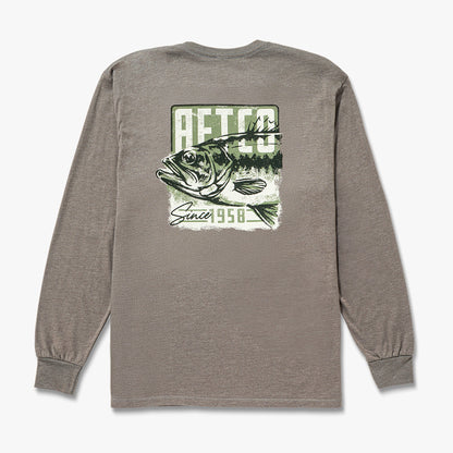 AFTCO Gamble Long Sleeve Men's Fishing T-Shirt Bungee Cord Heather