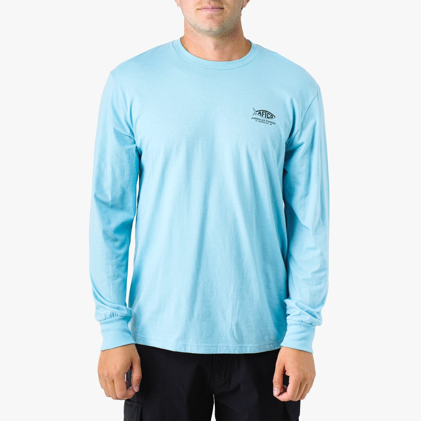 AFTCO Gamble Long Sleeve Men's Fishing T-Shirt Bungee Cord Heather