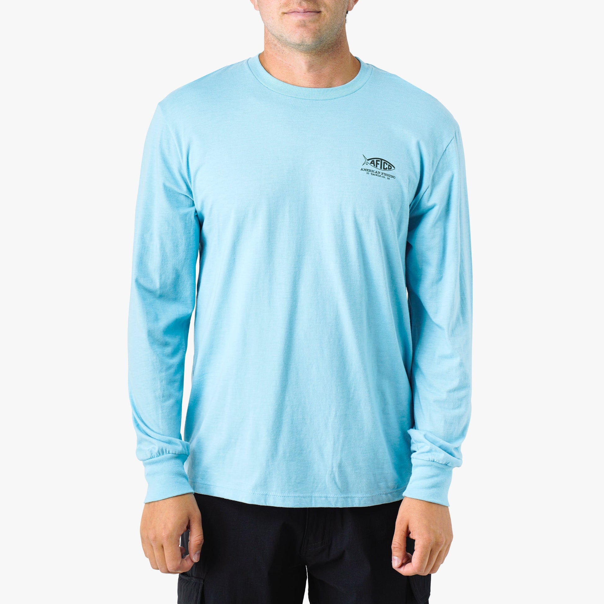 AFTCO Gamble Long Sleeve Men's Fishing T-Shirt Bungee Cord Heather