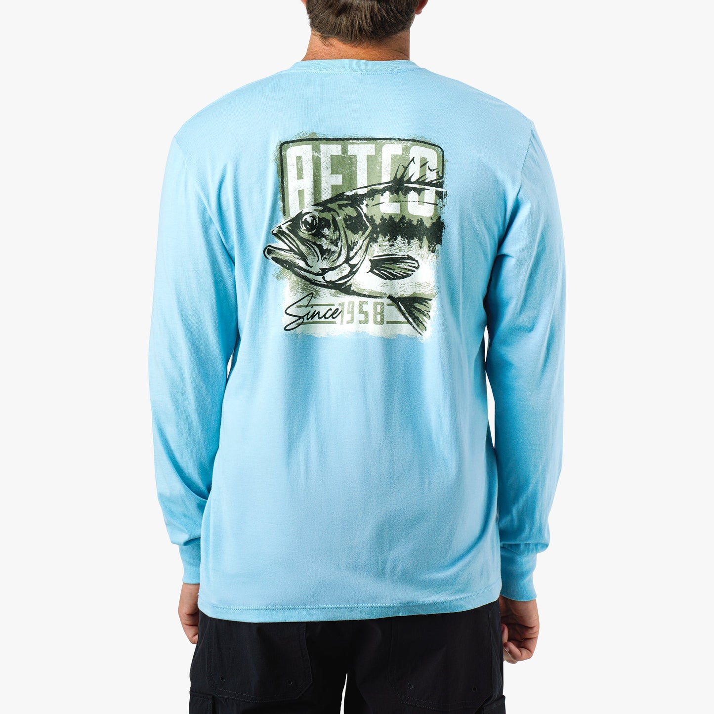 AFTCO Gamble Long Sleeve Men's Fishing T-Shirt Bungee Cord Heather