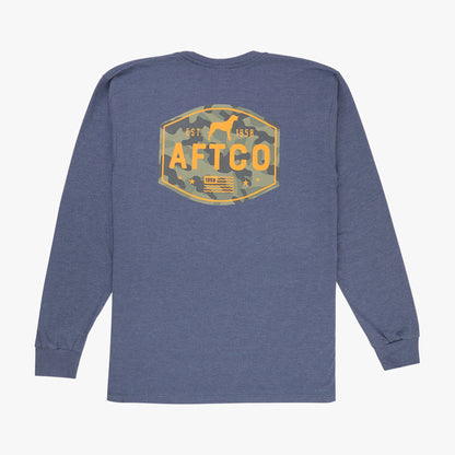AFTCO Best Friend Long Sleeve Fishing T-Shirts Brick Heather