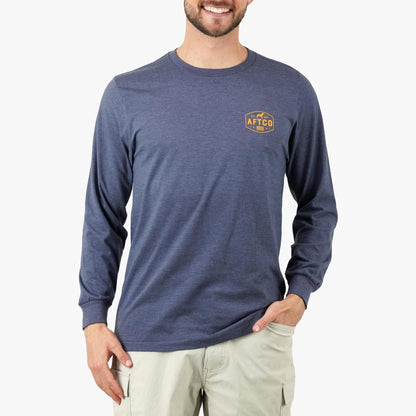 AFTCO Best Friend Long Sleeve Fishing T-Shirts Brick Heather