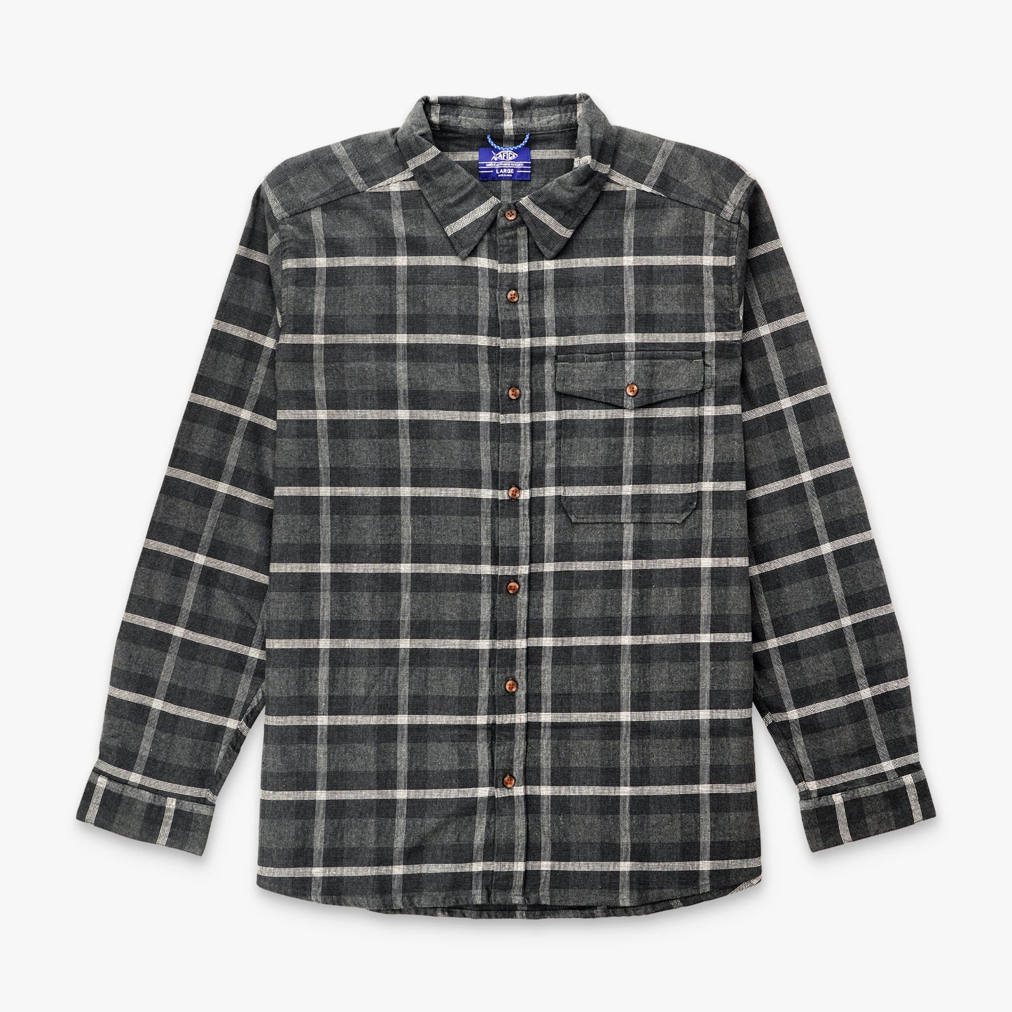 AFTCO Lager LS Flannel Shirt Black