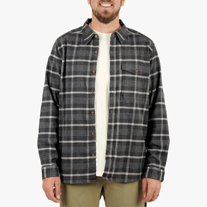 AFTCO Lager LS Flannel Shirt Black