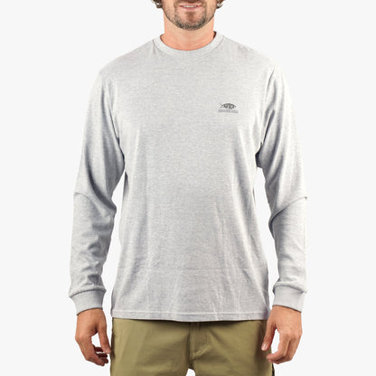 AFTCO Domino Long Sleeve Fishing T-Shirt Athletic Heather
